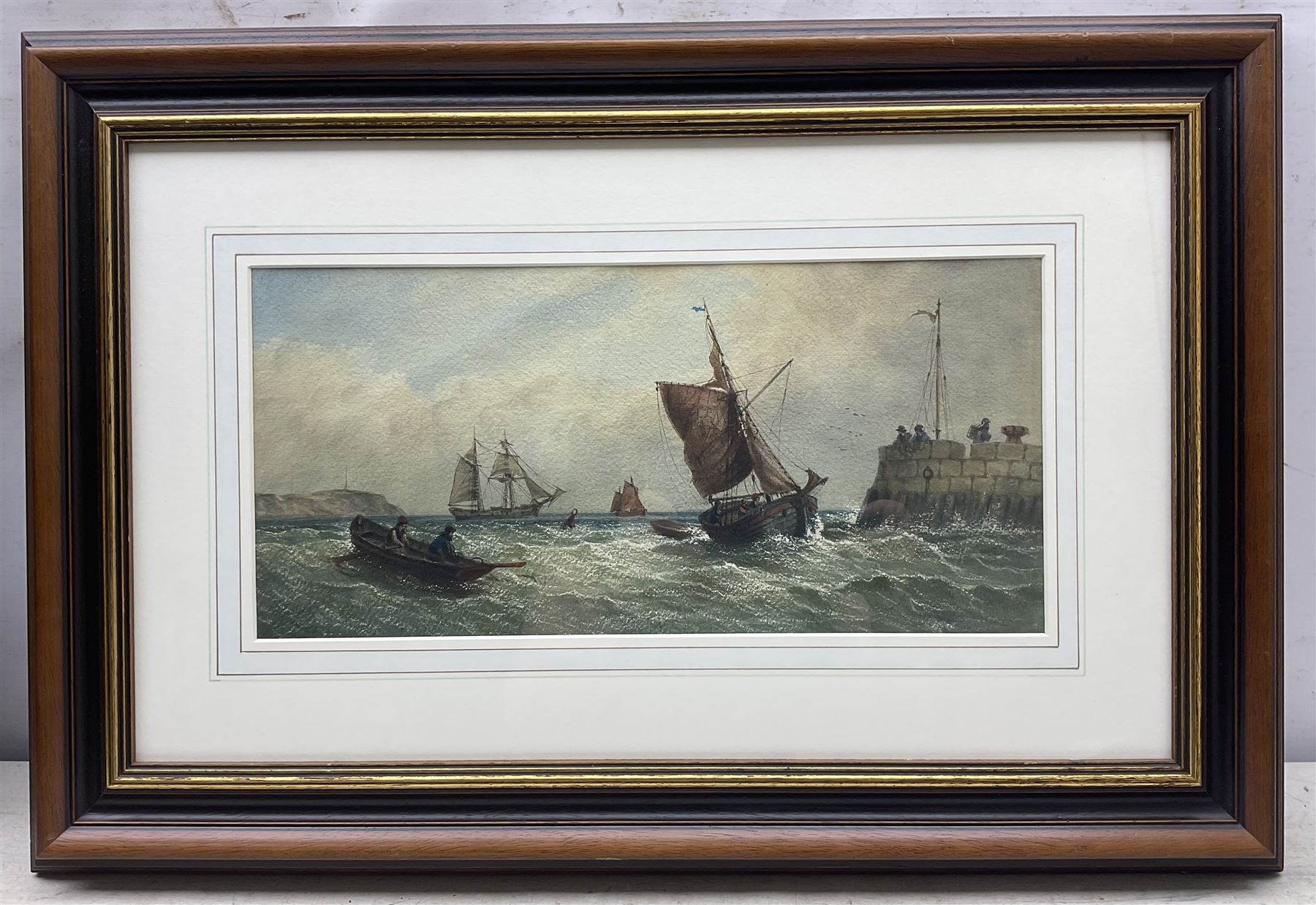 John Francis Branegan (British 1843-1909): 'After a Storm' 'Salmon Fishing' 'Near Sunderland' and other Coastal Views, six watercolours signed and variously titled, largest 20.5cm x 44cm (6)