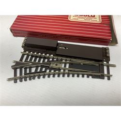 Hornby Dublo - 2-rail, 2400 TPO Mail Van Set; Engine Shed Kit - 2-Road (with additional empty box); four electrically operated switch points; uncoupling rails; buffer stops; three signals; loading gauge etc; all boxed