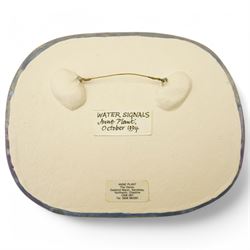 Anne Plant (British 1934-2019): 'Water Signals' 'Tree of Life' and 'Sea Picture', set three stoneware wall-hanging sculptures, signed and titled verso, largest D25cm (3)