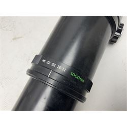 Olympus 'OM-System Zuiko MC Auto-T 1:11 f=1000mm' lens serial number 103010, in carry case