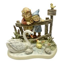 Large Hummel figure group by Goebel, For