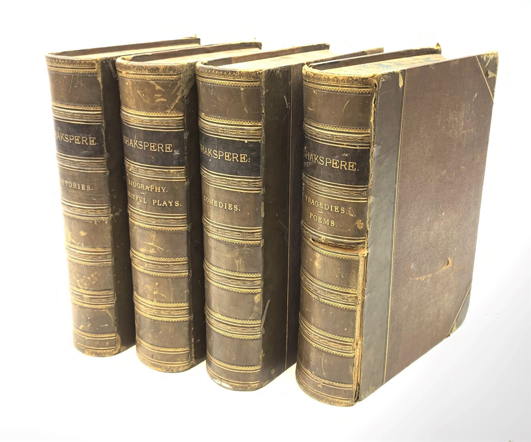 William Shakespeare, The Pictorial Edition of the Works of Shakspere, edited by Charles Knight, London Virtue & Co, four volumes, Histories, Comedies, Tragedies Poems, and Biography Doubtful Plays. (4). 