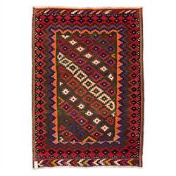 North East Persian Sumak flatweave kilim, woven with an all-over arrangement of stepped di...