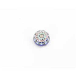 Nine miniature milleifiori paperweights including an example with twisted canes 