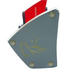 George Ponzini (American 1952-); modernist scent bottle, of abstract form with coloured and mirrored glass, H11cm