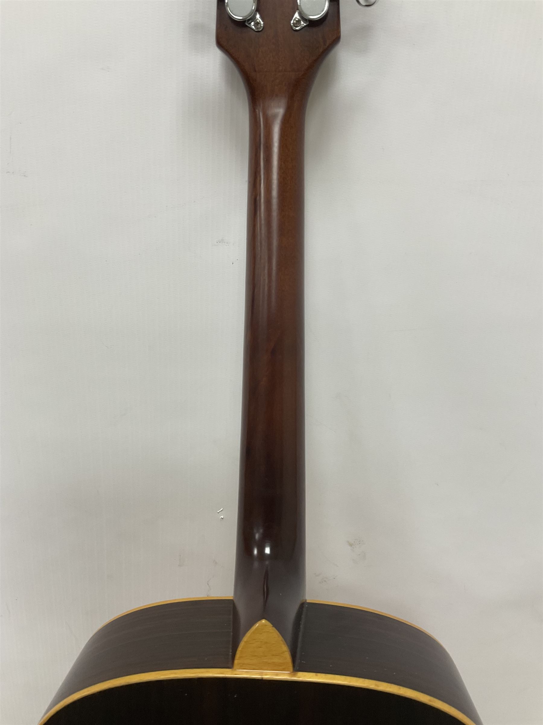 Ozark 'The Ozark Professional' tenor guitar, model no 3372, headstock stamped Ozark and with paper label to interior, in manufacturers hard case, guitar L82cm
