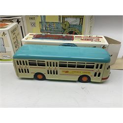 Kovap - eleven tinplate models to include Tractor and Trailer, Road Roller 1927, Moving Moneybox 1924, Hawkeye type B 1924, Boy on a Tricycle; all in original boxes 