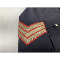Hull City Police - vintage tunic with matching cape, collar no.H460; another tunic with WW2 medal ribbon bar; early sergeant's tunic; and later sergeant's tunic (5)