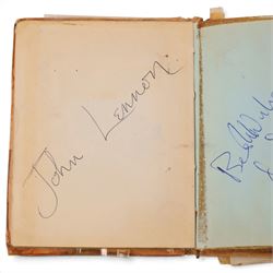 1960s autograph book, with signatures including John Lennon, Keith Richards, Bill Wyman, Dusty Springfield, Cilla Black, Helen Shapiro, etc