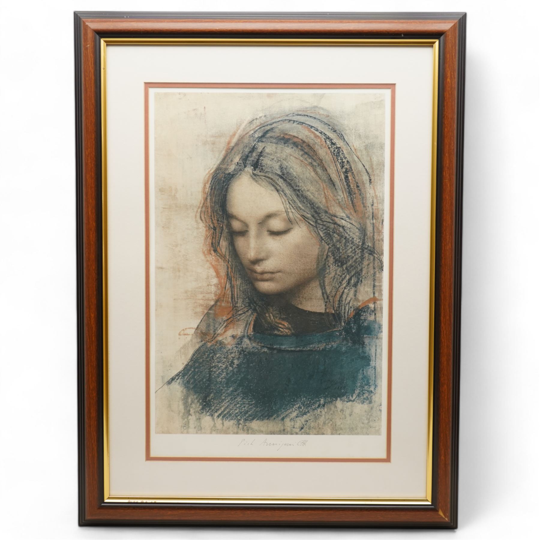 Pietro Annigoni OMRI (Italian 1910-1988): 'Rosella' 'Barrie' and Other Female Studies, nine colour prints two signed in pen max 60cm x 40cm (9)