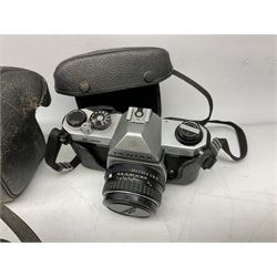 Quantity of cameras and lenses to include Topcon Unirex camera etc with cases