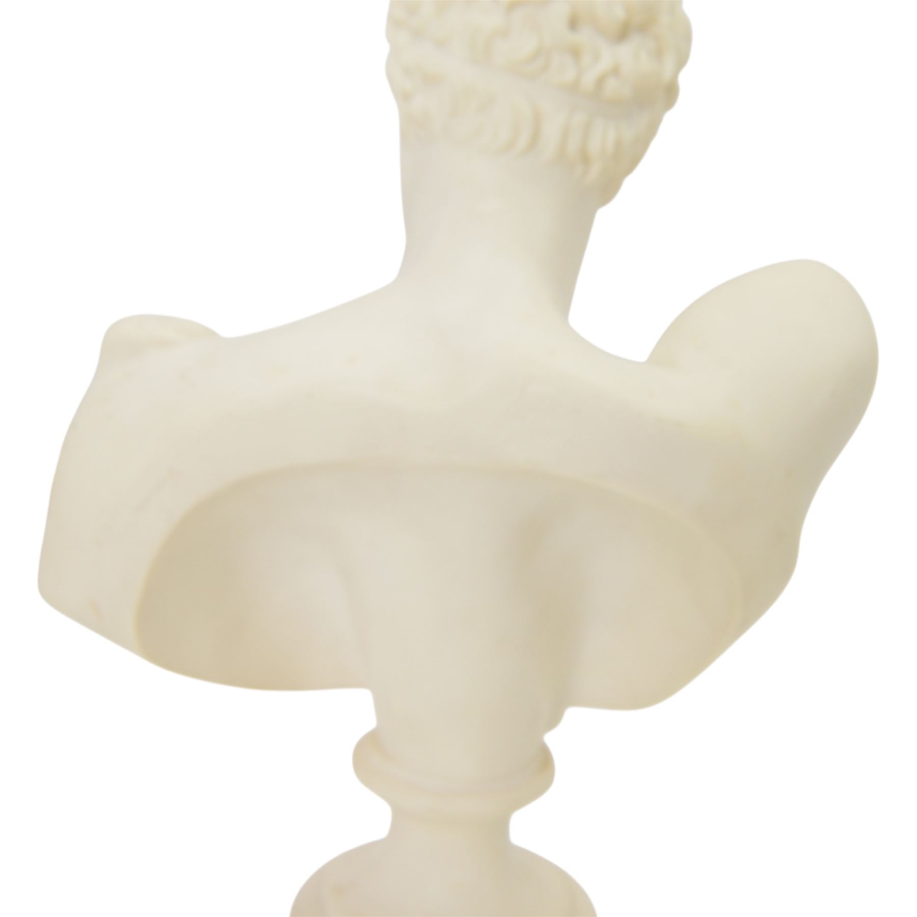 Two composite busts, the first example Apollo Belvedere, signed Diogenes, the second bust of Hermes, signed Pegasus, H32cm