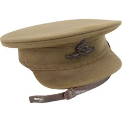 Collection of military caps, including Green Howards forage cap by Herbert Johnson, Officer's Royal Artillery cap by Bates Hatters, Glengarry cap by Mackie and Co etc 