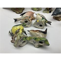 Collection twenty one of Beswick bird figures, to include Lapwing no 2416, Kingfisher no 2671, Red Pigeon 1383, Cuckoo no 2315, Nuthatch no 2418 etc
