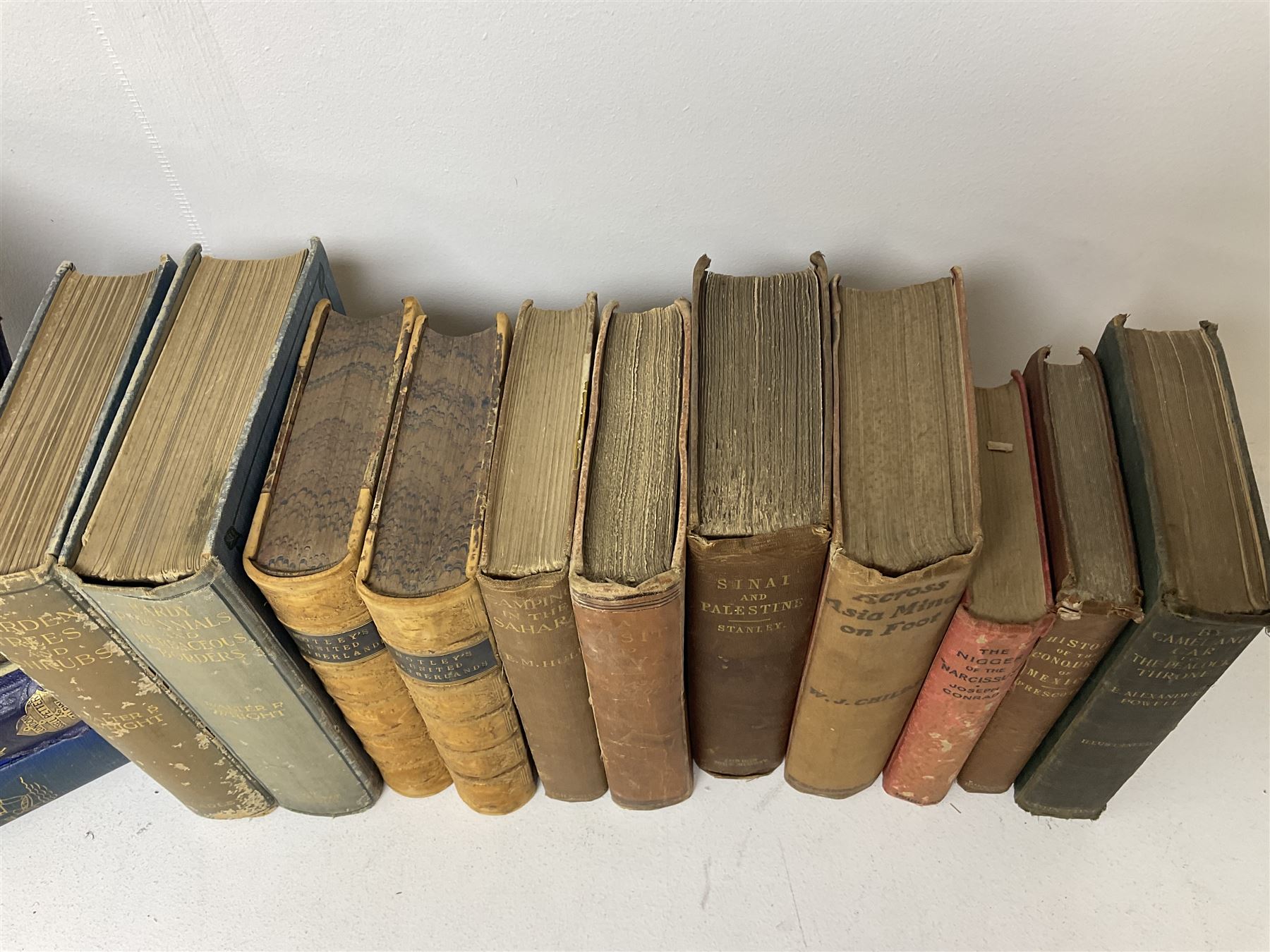 Collection of books including Hinnerd, Shirley; The Amateur's Kitchen Garden, Wright, Walter. P; Handy Perennials and Herbaceous Boards, and Garden Trees and Shrubs, Prescott, William H; The Conquest of Mexico etc 