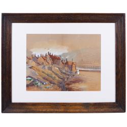 English School (19th/Early 20th Century): Whitby Rooftops, two watercolours by different hands indistinctly signed, 26cm x 41cm and 27cm x 36cm (2)