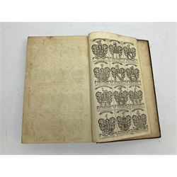 Nisbet Alexander: A System of Heraldry Speculative and Practical with the True Art of Blazon According to the Most approved Heralds in Europe[...], R. Fleming, Edinburgh, 1722, 1742, 2 vols, engraved plates, full calf binding re-backed using original boards 
