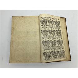Nisbet Alexander: A System of Heraldry Speculative and Practical with the True Art of Blazon According to the Most approved Heralds in Europe[...], R. Fleming, Edinburgh, 1722, 1742, 2 vols, engraved plates, full calf binding re-backed using original boards 
