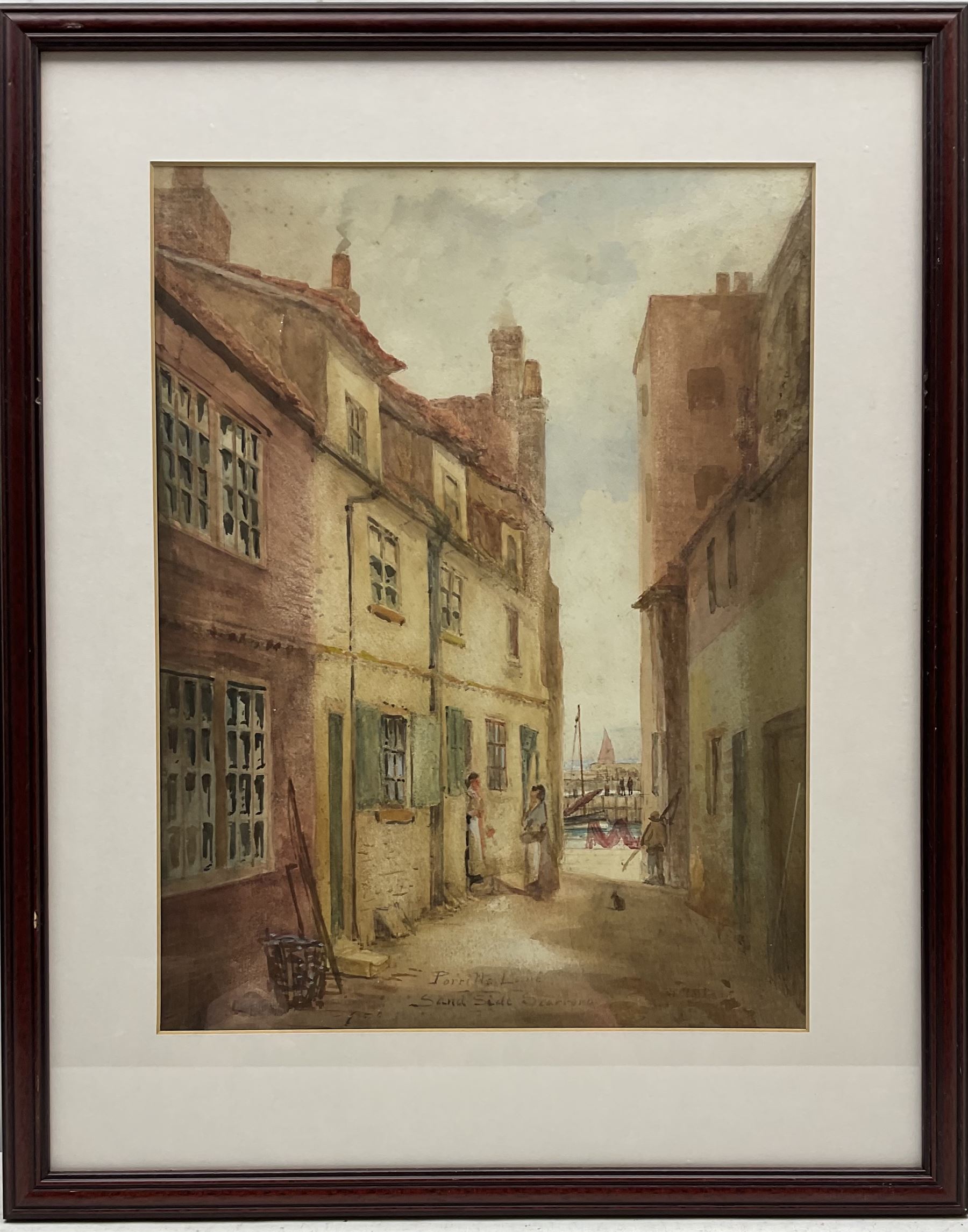 Robert Clarkson (British 1857-1924): 'Porritt's Lane Sandside Scarborough', watercolour signed and titled 36cm x 28cm