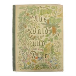 German Cigarette album on Imperial German Orders, medals & decorations together with a Third Reich Cigarette card album on Wild Flowers, Third Reich magazine Der Schulungsbrief
