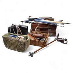 *Revelation expandable brown leather suitcase, another, briefcase, leather flaskholder, sh...