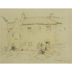 Fred Lawson (British 1888-1968): 'Newbiggin', pencil unsigned, titled and dated 'Oct 20th 1917' in the artist's hand 21cm x 27cm