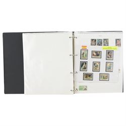 World stamps including Aden, Brunei, Rwanda, Spain, Ireland, Italy, Japan, Hungary, Germany, France, Portugal, Namibia, Netherlands, New Zealand, St Lucia, Malaysia etc, housed in ten ring binder folders