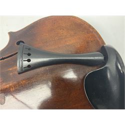 Czechoslovakian violin stamped LIZST c1920 with 35.5cm two-piece maple back and ribs and spruce top L59.5cm overall; in carrying case