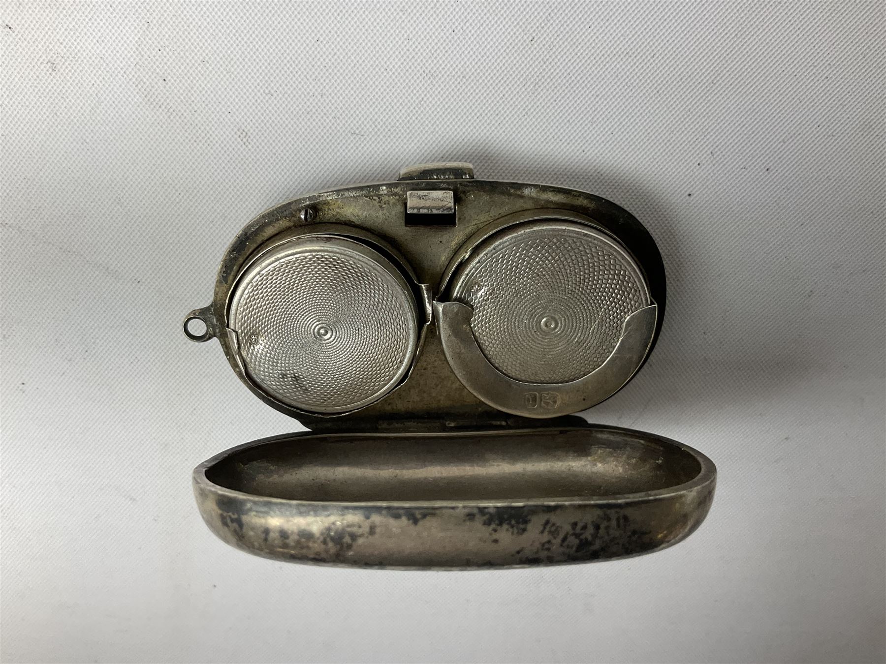 Early 20th century silver card case, of plain rectangular form, hallmarked Birmingham 1912, together with an Edwardian silver sovereign case, approximate weight 64.3 grams