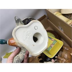 Collection of Beswick figures, to include Highland cattle family group, Belted Galloway cow, Palomino Connoisseur Sunburst, together with other ceramics, in three boxes