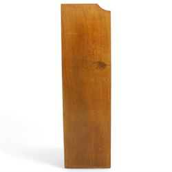 Mouseman - oak open bookcase, galleried top with the signature mouse motif carving, two adjustable shelves, by the workshop of Robert Thompson, Kilburn