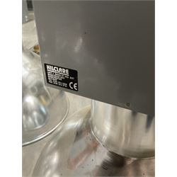 Set of ten Hilclare industrial ceiling hanging lights single phase 