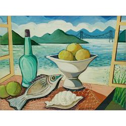 Nildo Martins (Brazilian 1948-): Florianópolis Still Life, oil on board signed 35cm x 45cm