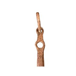 Large ship's articulated iron anchor, L110cm