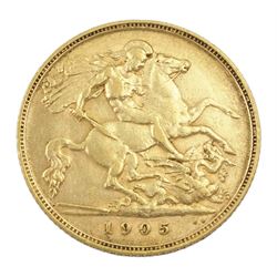 King Edward VII 1905 gold half sovereign coin