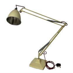 Cream painted metal angle poise lamp