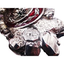 Italian Magrino silver filled model of a fruiting cornucopia, marked Magrino, W8cm