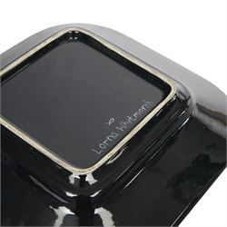 Poole Pottery charger, designed by Lorna Whitmarsh, decorated with autumn leaves, D35cm 