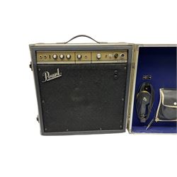 Pearl Musical Instruments Limited SS-101 amplifier No.7091 with integral flight case 48cm square