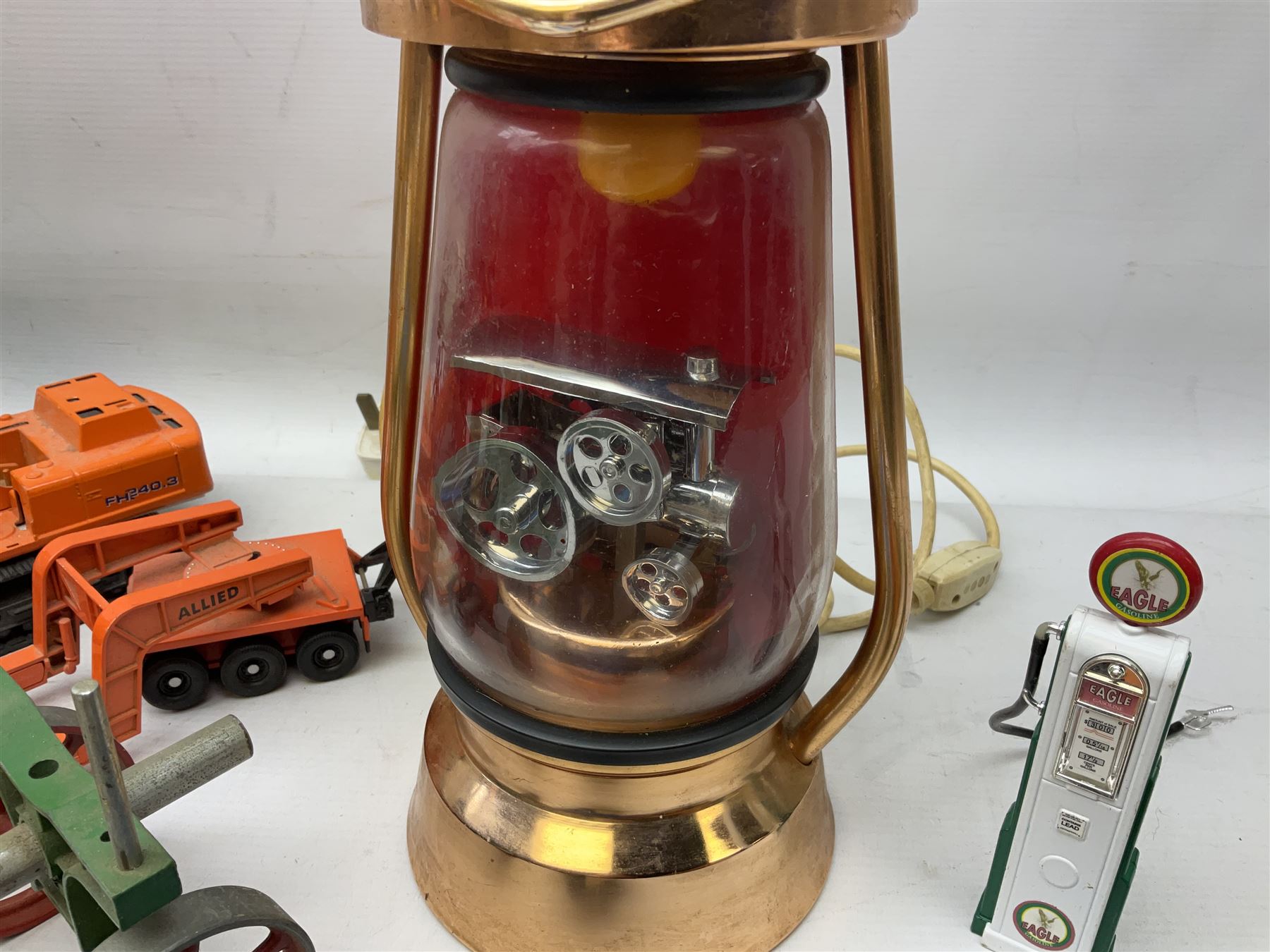 Collection of diecast models and other toy vehicles, to include Majorett 82 Performant, Solido Castrol truck, Corgi truck, Matchbox lorry etc, in two boxes