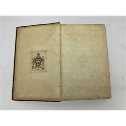 Nisbet Alexander: A System of Heraldry Speculative and Practical with the True Art of Blazon According to the Most approved Heralds in Europe[...], R. Fleming, Edinburgh, 1722, 1742, 2 vols, engraved plates, full calf binding re-backed using original boards 
