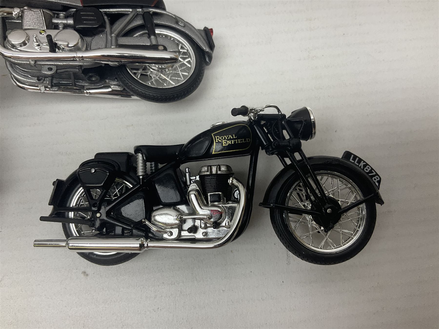 Over forty 1:76 scale die-cast models of cars and commercial vehicles; some boxed; and eight small scale models of motorcycles; all unboxed