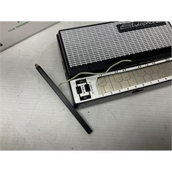 Bagpipes of Caledonia Piping Chanter Kit; Dubreq Stylophone - Pocket Electronic Organ; and Robert Frederick Harmonica; all boxed with instructions (3)