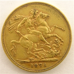  Queen Victoria 1876 gold full sovereign   
