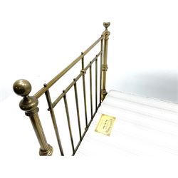 Victorian brass Heal and Sons single bed, horizontal  head and foot rail, Seventh Heaven bedstead 