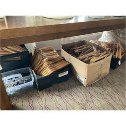 Large quantity of different type wood clothes hangers - LOT SUBJECT TO VAT ON THE HAMMER PRICE - To be collected by appointment from The Ambassador Hotel, 36-38 Esplanade, Scarborough YO11 2AY. ALL GOODS MUST BE REMOVED BY WEDNESDAY 15TH JUNE.