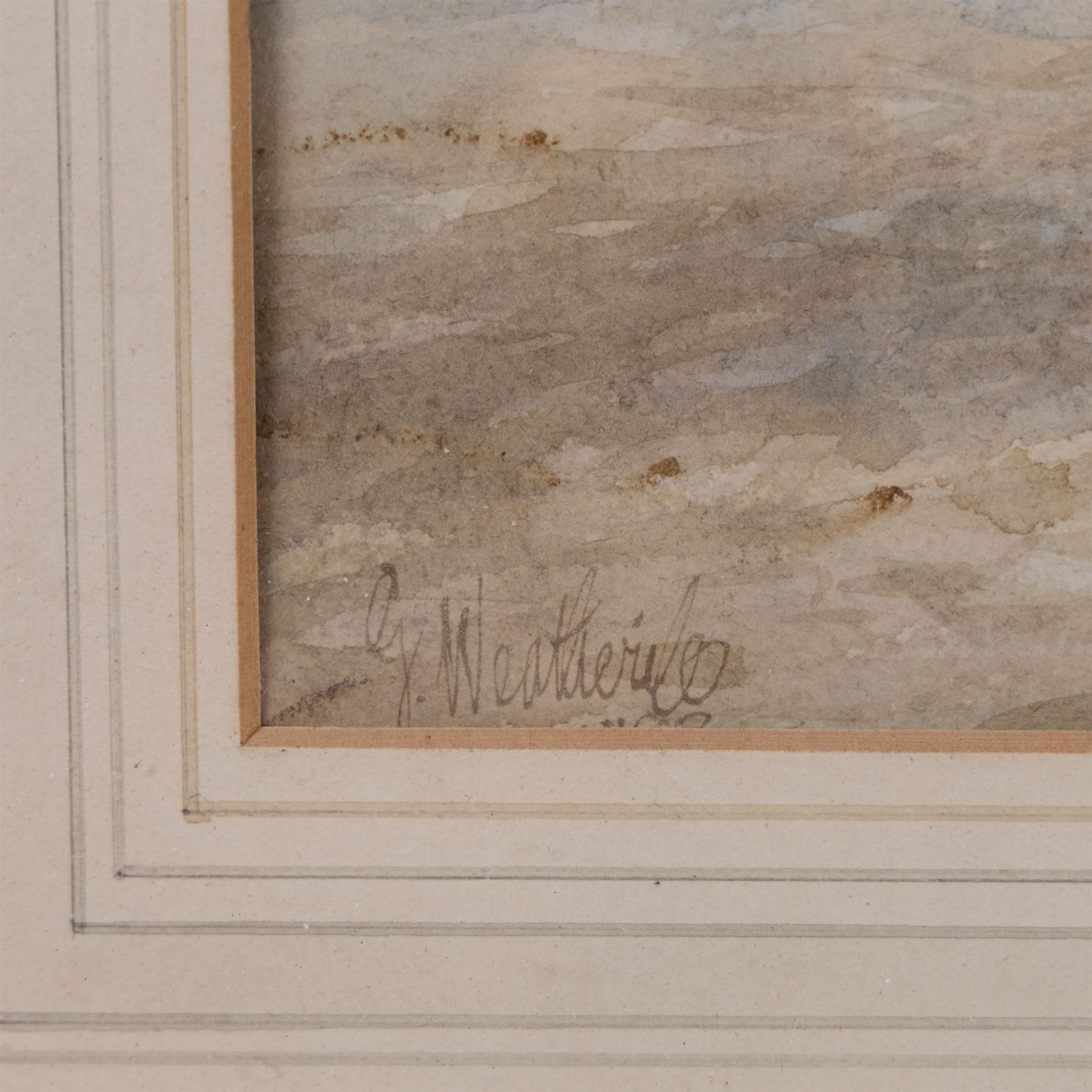 George Weatherill (British 1810-1890): Whitby Abbey, watercolour signed and dated 1882, 46cm x 70cm