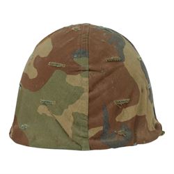 Vietnam war, US Army M1 Combat Helmet, with web chin strap and camo cover
