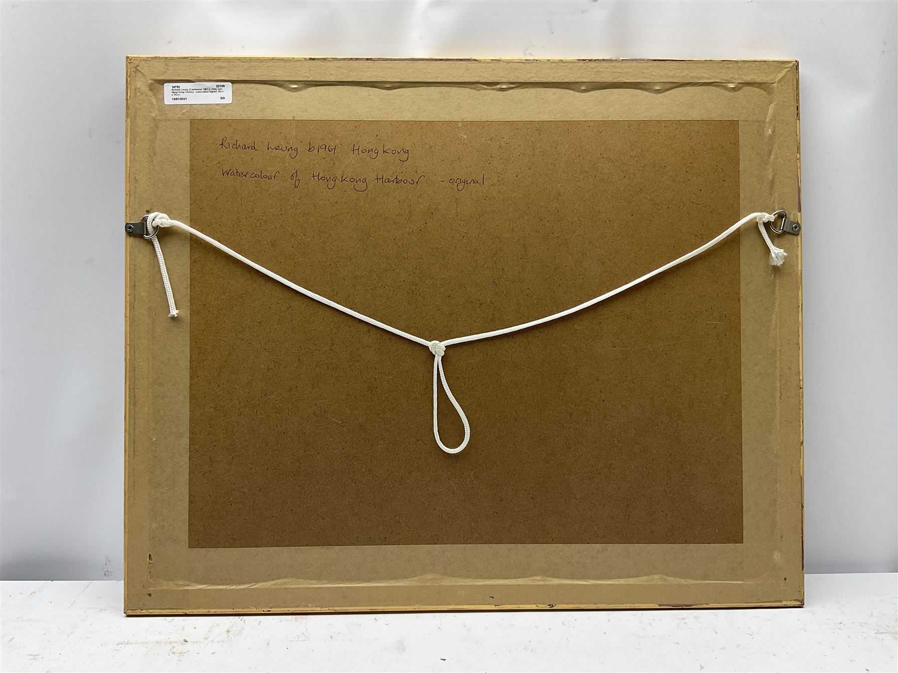 Richard Leung (Cantonese 1961-): View over Hong Kong Harbour, watercolour signed 26cm x 36cm