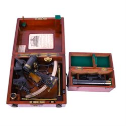 IVORY LICENCE Late 19th century Heath & Co Hezzanith sextant c.1898, brass and black lacqu...